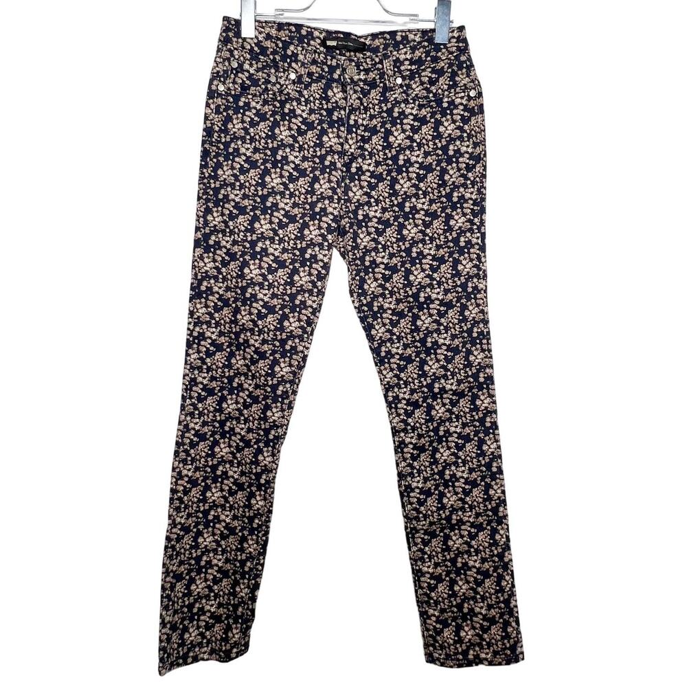 LEVI'S Bleach Splatter Dot Mid Rise Skinny Denim Jeans Medium Wash Blue Size W29